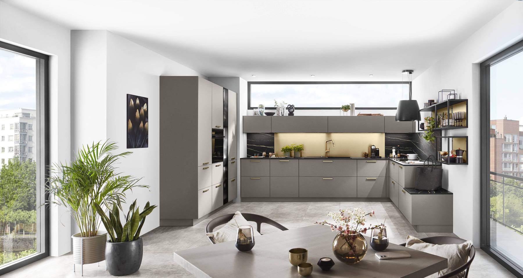 Nobilia U Shaped Grey Kitchen | Lead Wolf, Gotham