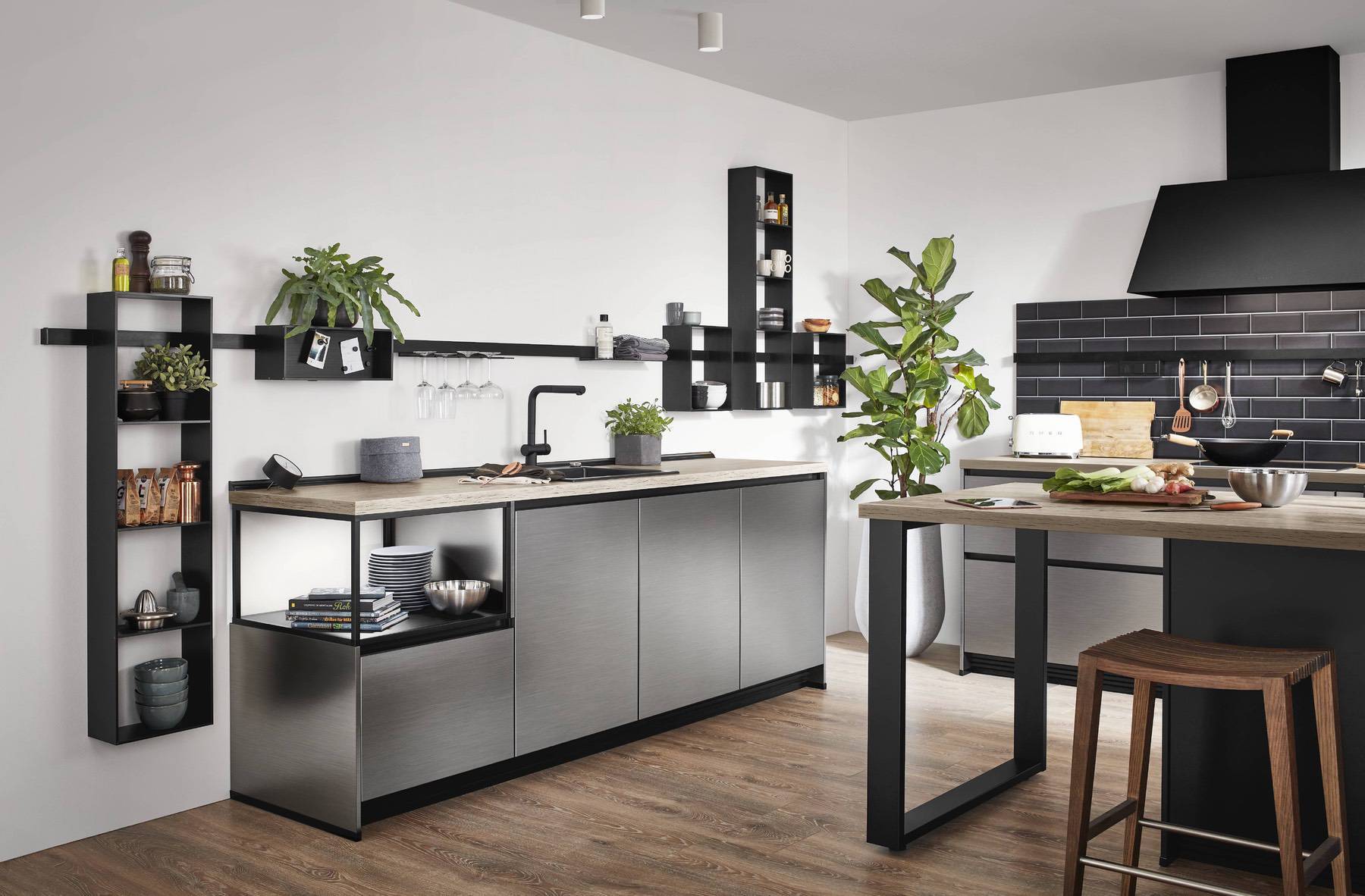 Nobilia Dark Wood Worktop Kitchens | Lead Wolf, Gotham