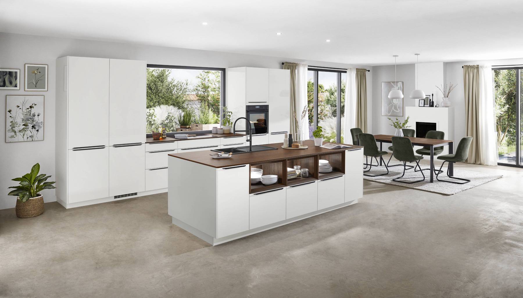 Nobilia Matt White Kitchen 1 | Lead Wolf, Gotham