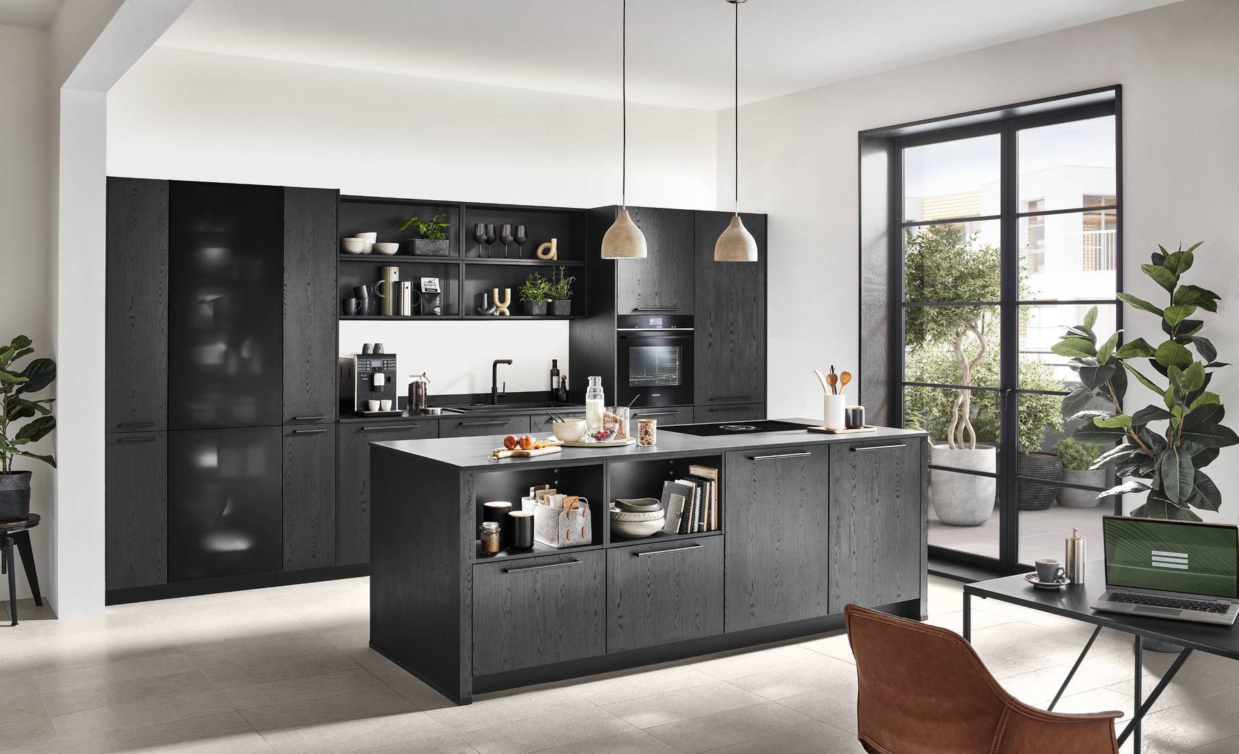Nobilia Dark Handleless Kitchen | Lead Wolf, Gotham