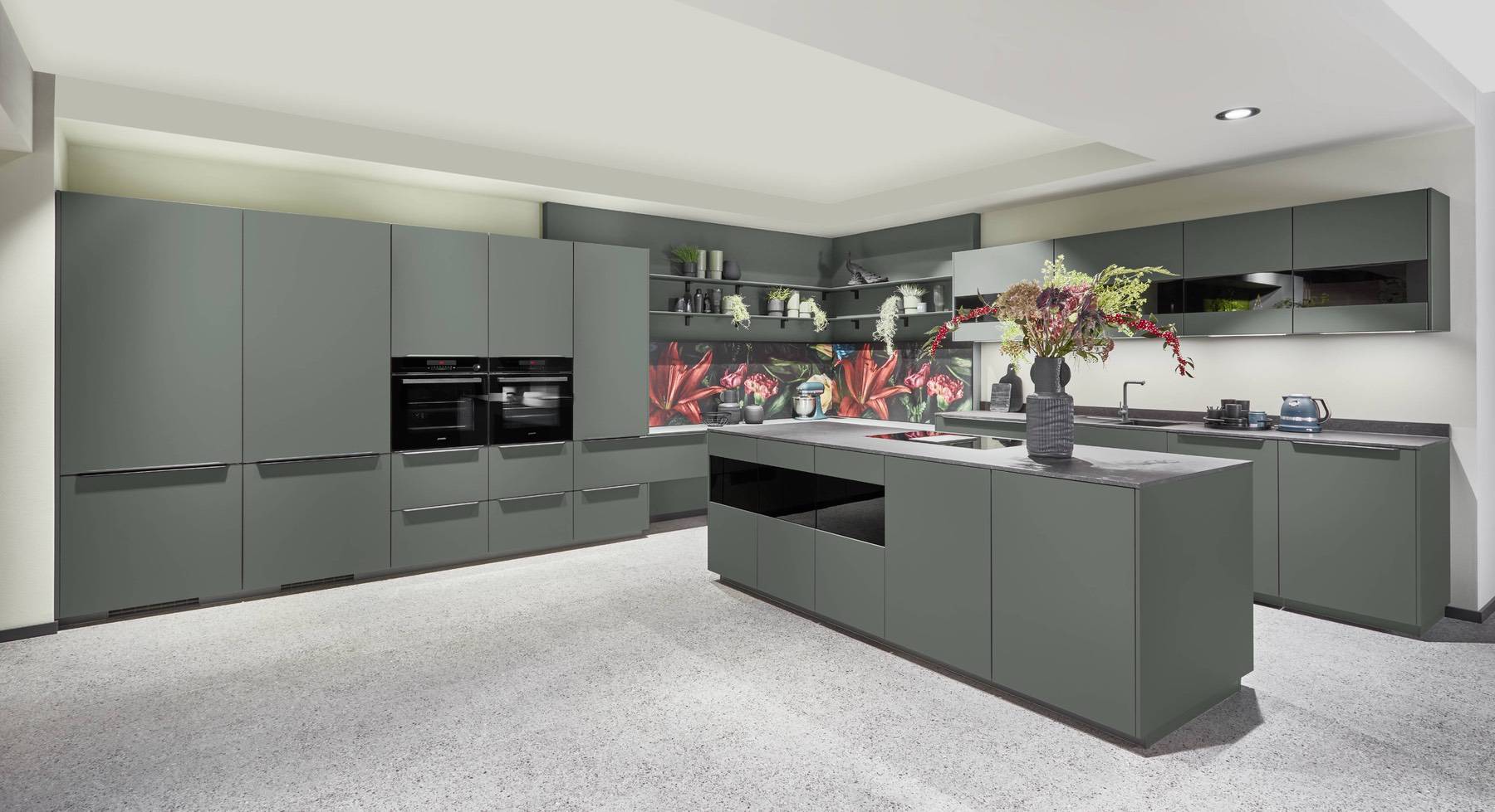 Nobilia Grey Modern Island | Lead Wolf, Gotham