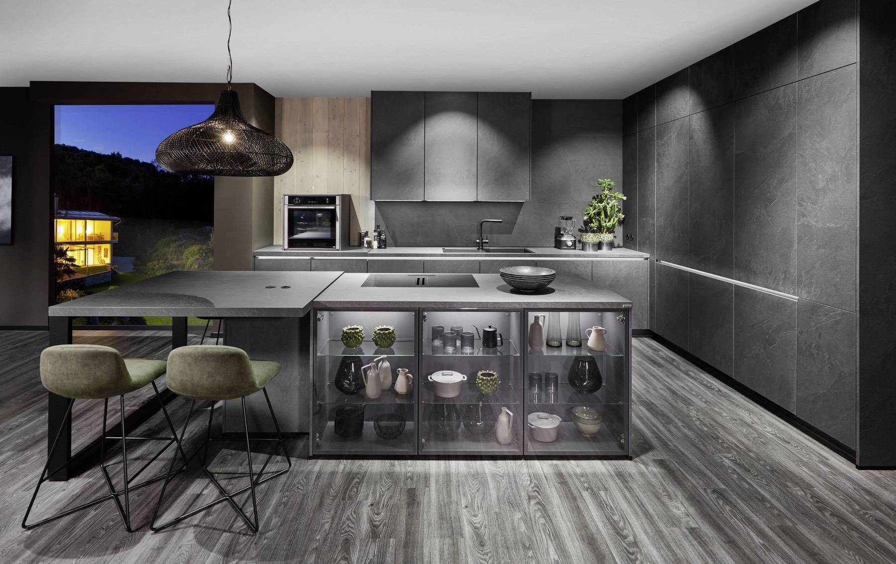 Nobilia Modern Grey Stone Island Kitchen | Lead Wolf, Gotham